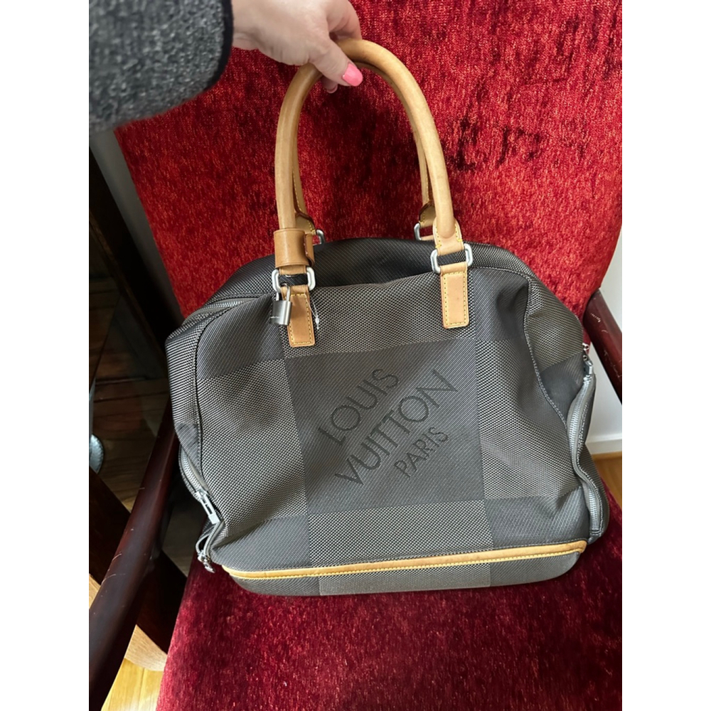 Louis Vuitton Brown Canvad & Leather Damier Travel Bag + Dust Bag - Picture 2 of 4